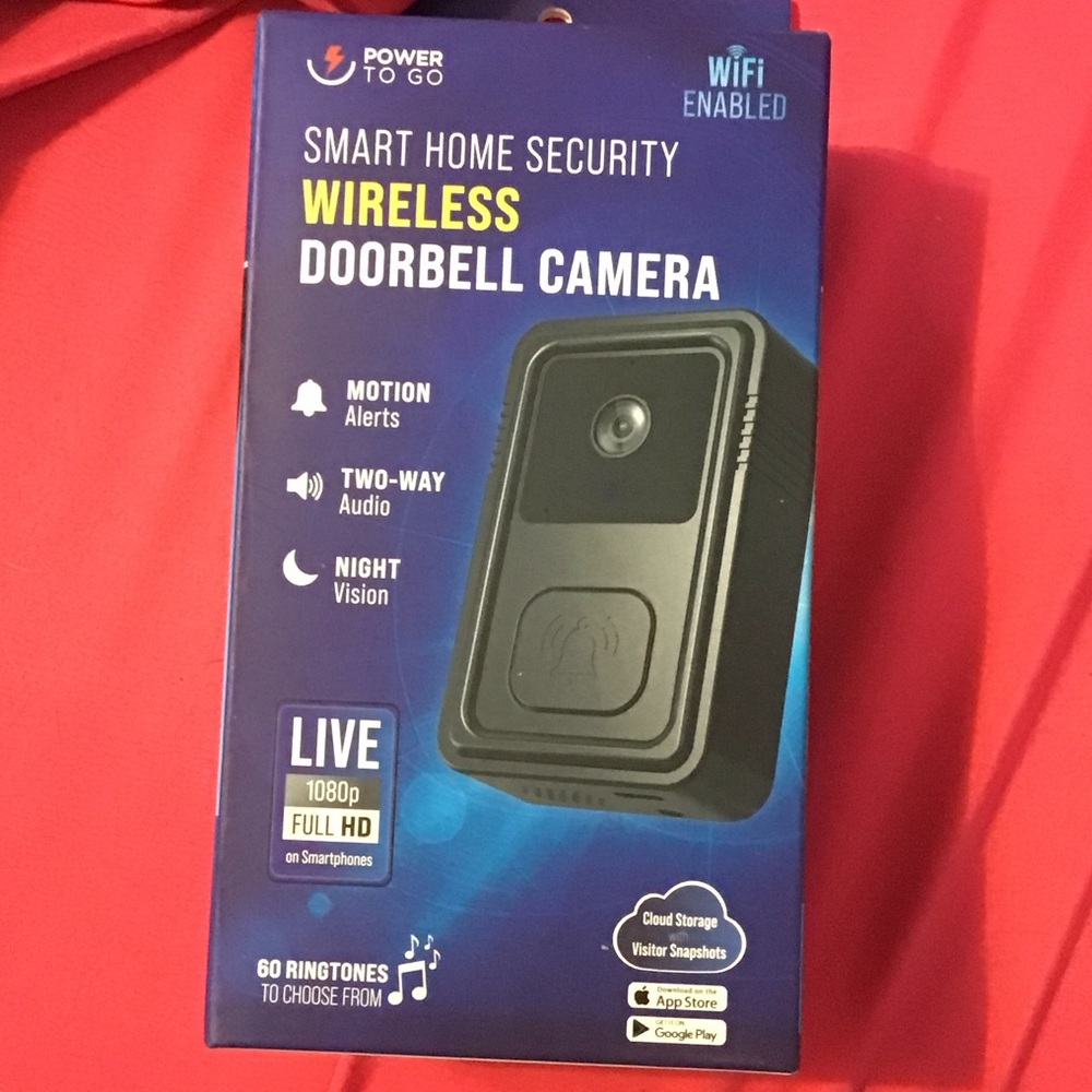 Black Wireless Doorbell Camera